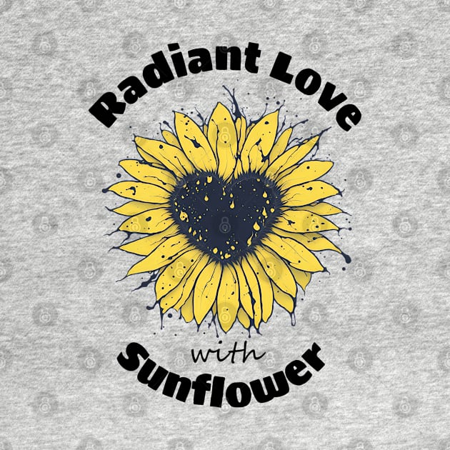 Radiant Love with Sunflower Heart by Collagedream